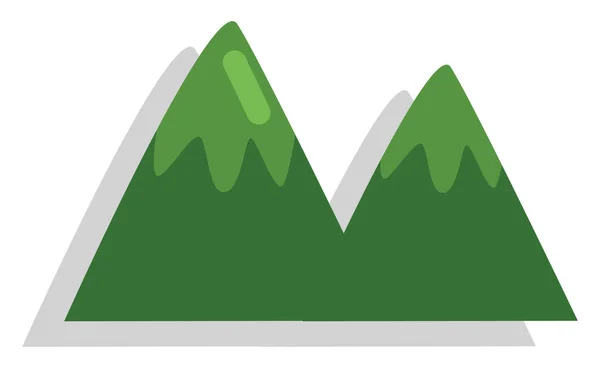 Πράσινο Βουνό Εικονογράφηση Διάνυσμα Λευκό Φόντο — Διανυσματικό Αρχείο