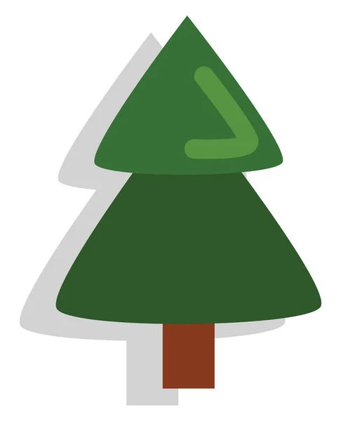 白い背景に小さなクリスマスツリー イラスト ベクター — ストックベクタ