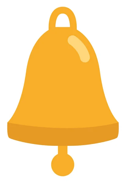 Yellow Bell Illustration Vector White Background — Stock Vector