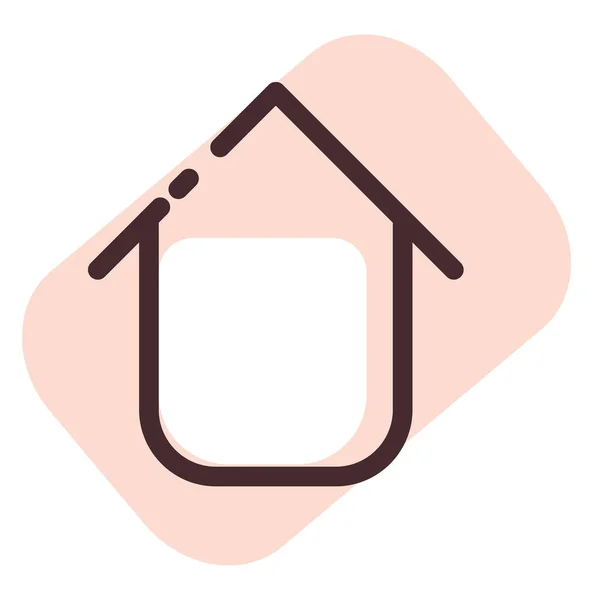 Κινητό Σπίτι Εικονογράφηση Διάνυσμα Λευκό Φόντο — Διανυσματικό Αρχείο