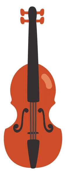Деревянная Скрипка Иллюстрация Вектор Белом Фоне — стоковый вектор