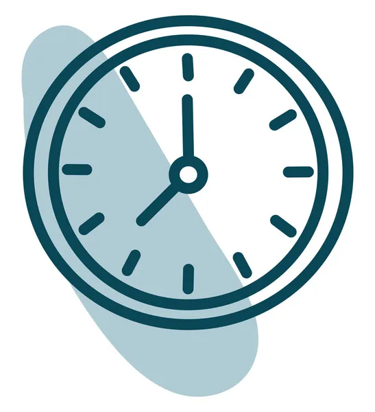 Horloge Bureau Illustration Vecteur Sur Fond Blanc — Image vectorielle