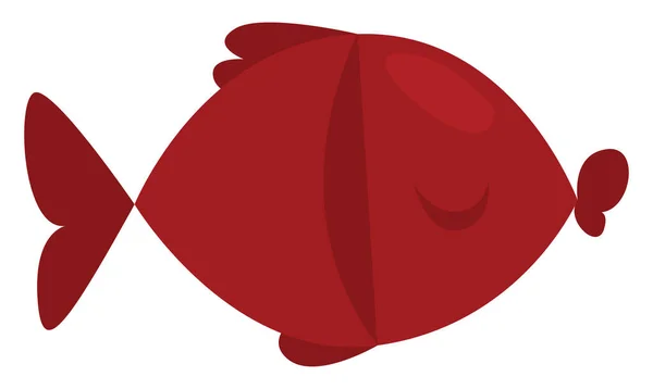 Czerwona Ryba Zwierzak Ilustracja Wektor Białym Tle — Wektor stockowy