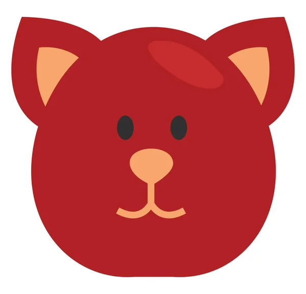Gato Mascota Rojo Ilustración Vector Sobre Fondo Blanco — Vector de stock