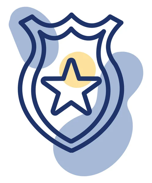 Insignia Policía Ilustración Vector Sobre Fondo Blanco — Vector de stock