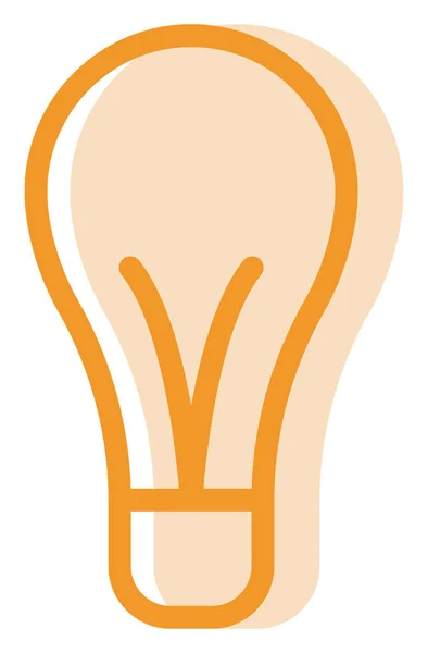 オレンジ色の電球 イラスト ベクトル 白い背景 — ストックベクタ