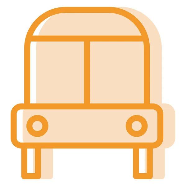 Ônibus Escolar Laranja Ilustração Vetor Fundo Branco —  Vetores de Stock