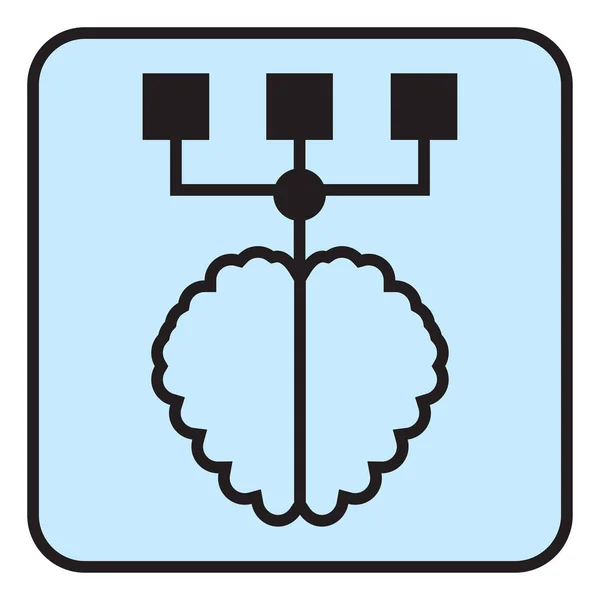 Conexão Cerebral Ilustração Vetor Sobre Fundo Branco —  Vetores de Stock