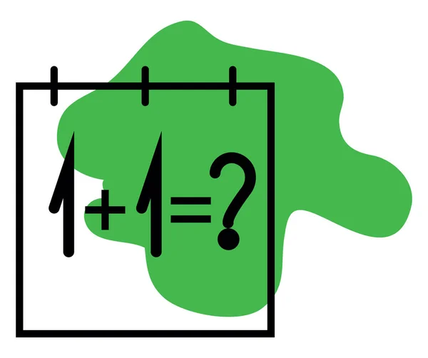 Aula Matemática Ilustração Vetor Sobre Fundo Branco — Vetor de Stock