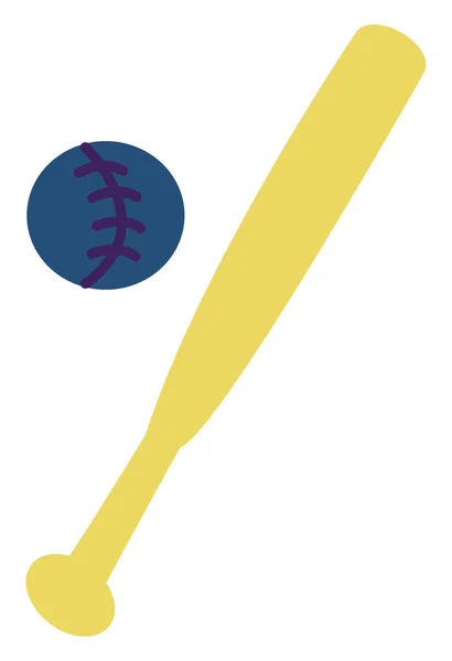 Skolbaseball Illustration Vektor Vit Bakgrund — Stock vektor