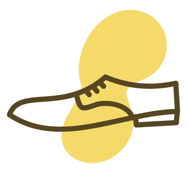男性の黄色の靴 イラスト ベクトル 白い背景に — ストックベクタ
