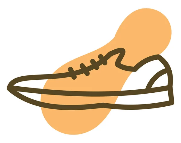 Chaussures Homme Orange Illustration Vecteur Sur Fond Blanc — Image vectorielle