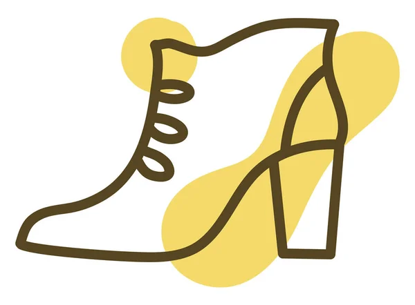 Sapatos Muito Amarelos Ilustração Vetor Fundo Branco — Vetor de Stock