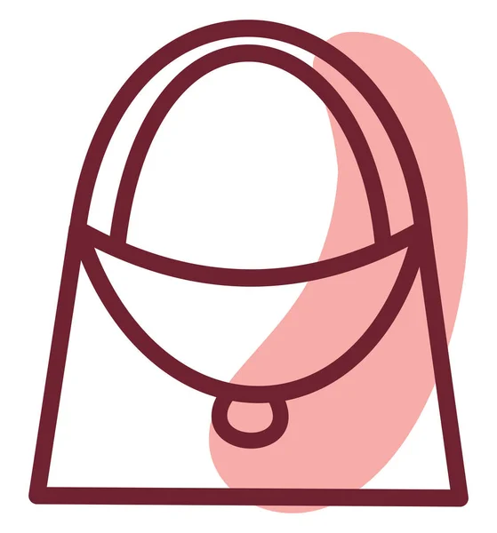Розовый Женский Кошелек Иллюстрация Вектор Белом Фоне — стоковый вектор