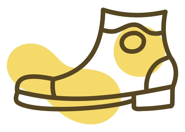 Desgastado Zapatos Amarillos Ilustración Vector Sobre Fondo Blanco — Vector de stock