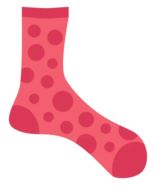 Chaussettes Rouges Avec Cercles Illustration Vecteur Sur Fond Blanc — Image vectorielle