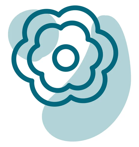 Kleine Spa Bloem Illustratie Vector Een Witte Achtergrond — Stockvector