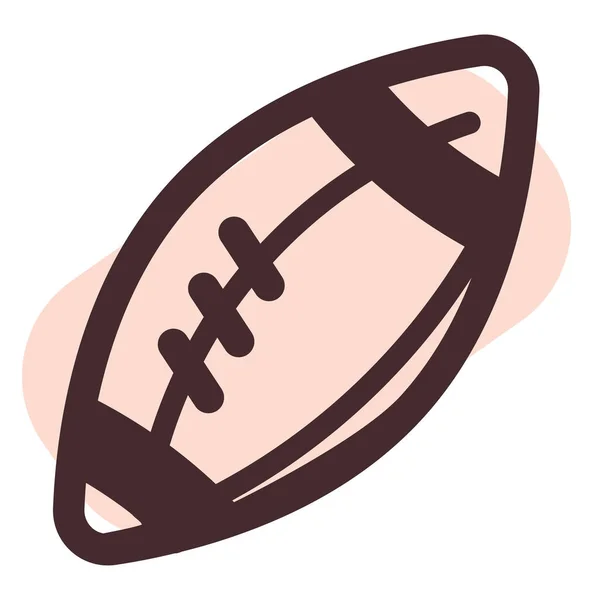 Ballon Football Américain Illustration Vecteur Sur Fond Blanc — Image vectorielle