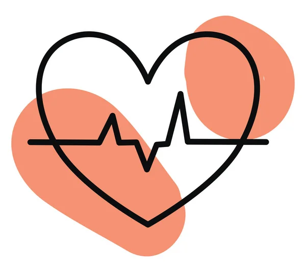 Heartbeat Fitness Monitor Illustration Vector White Background — Stock Vector