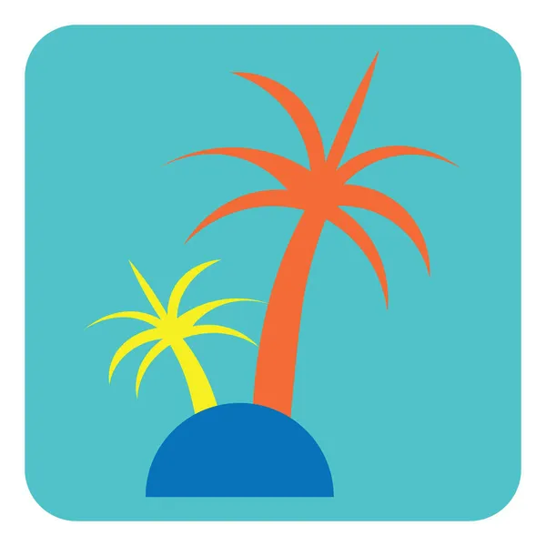 Plážové Palmy Ilustrace Vektor Bílém Pozadí — Stockový vektor