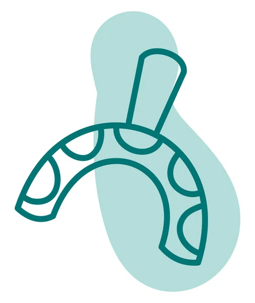Stomatologie Empreinte Dentaire Illustration Vecteur Sur Fond Blanc — Image vectorielle