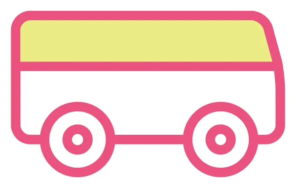 Transporte Autobús Ilustración Vector Sobre Fondo Blanco — Vector de stock