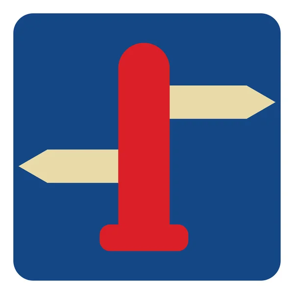 Road Navigation Sign Illustration Vector White Background — Stock Vector
