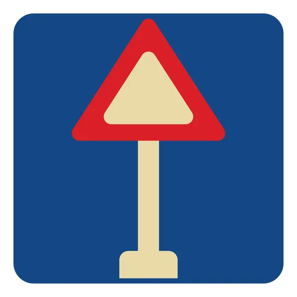 Driehoekig Verkeersbord Illustratie Vector Een Witte Achtergrond — Stockvector