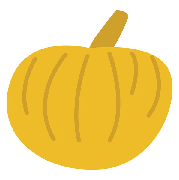 Yellow Pumpkin Illustration Vector White Background — Stock Vector