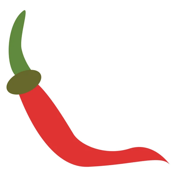 Rode Chili Illustratie Vector Een Witte Achtergrond — Stockvector