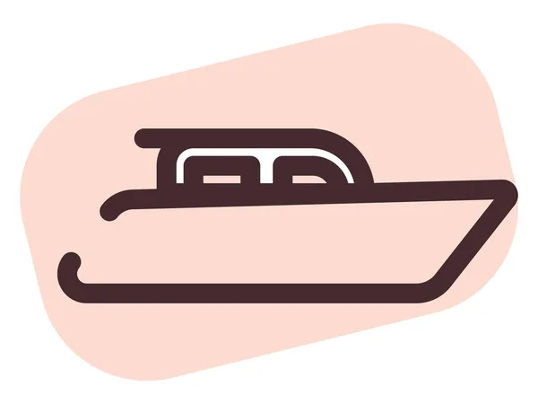 ピンクのヨット イラスト ベクトル 白い背景 — ストックベクタ