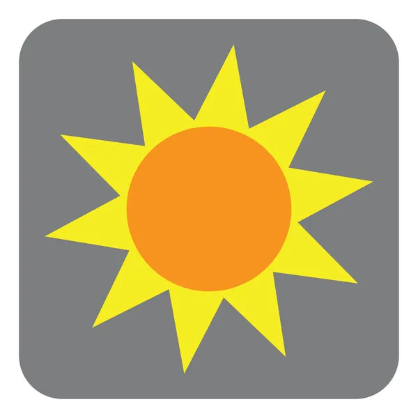 Orange Sun Illustration Vector White Background — Stock Vector