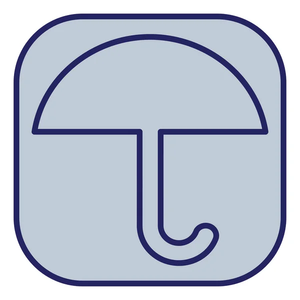 Umbrella Tempo Ilustração Vetor Fundo Branco — Vetor de Stock