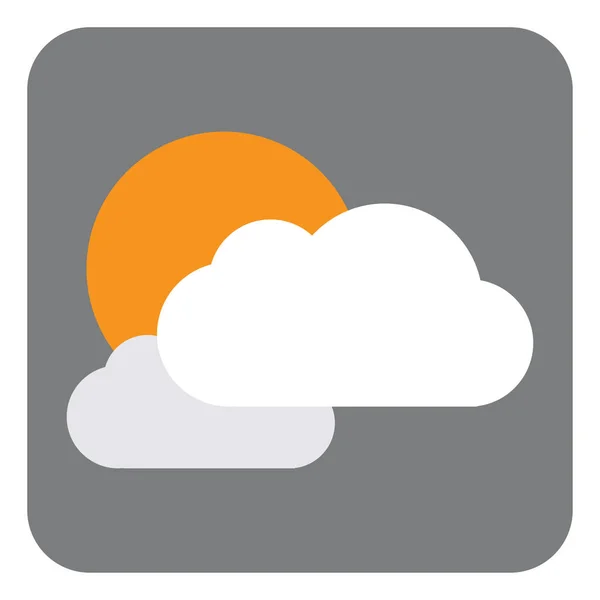 Nap Felhők Illusztráció Vektor Fehér Alapon — Stock Vector