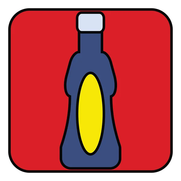 Botella Licor Púrpura Ilustración Vector Sobre Fondo Blanco — Vector de stock