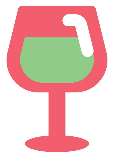 Ποτήρι Κρασιού Εικονογράφηση Διάνυσμα Λευκό Φόντο — Διανυσματικό Αρχείο