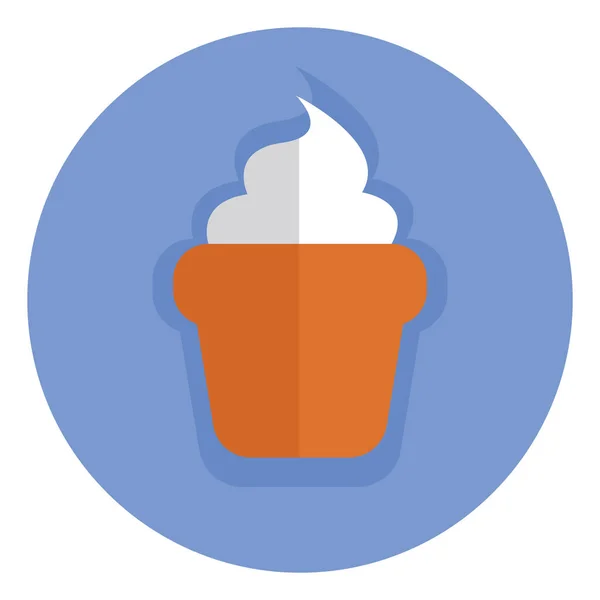 Pequeno Almoço Cupcake Ilustração Vetor Sobre Fundo Branco —  Vetores de Stock