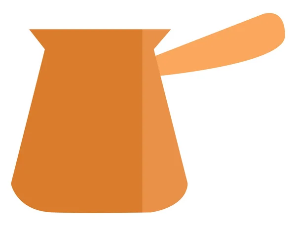 Cézve Orange Illustration Vecteur Sur Fond Blanc — Image vectorielle
