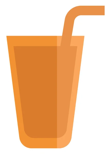 Pomerančová Šťáva Skleněném Šálku Ilustrace Vektor Bílém Pozadí — Stockový vektor