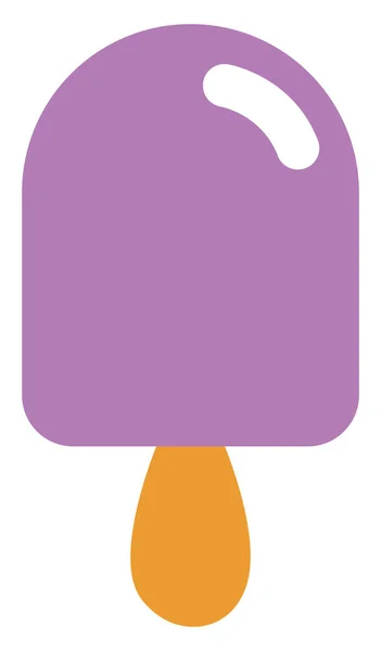 Светло Фиолетовое Мороженое Палочке Иллюстрация Вектор Белом Фоне — стоковый вектор