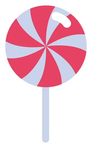 红色和白色的棒棒糖 白色背景 — 图库矢量图片
