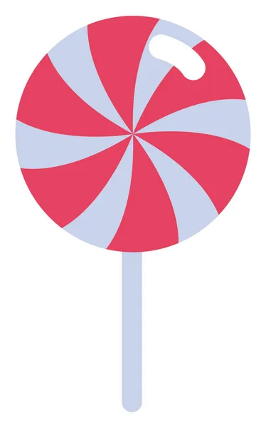 Rood Witte Loliipop Illustratie Vector Een Witte Achtergrond — Stockvector