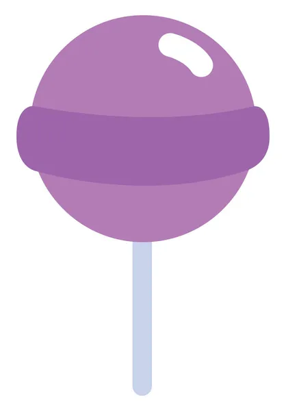 Petite Sucette Violette Illustration Vecteur Sur Fond Blanc — Image vectorielle