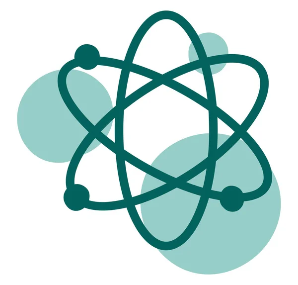 Kémiai Atom Illusztráció Vektor Fehér Alapon — Stock Vector