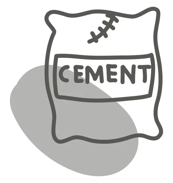 Constructie Cement Illustratie Vector Een Witte Achtergrond — Stockvector