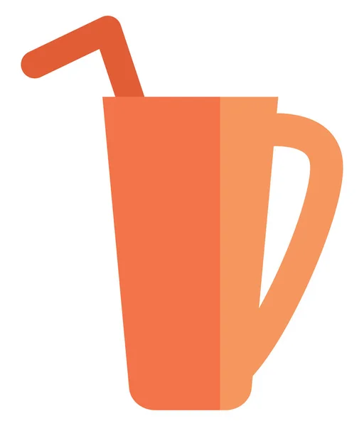 Juice Orange Cup Illusztráció Vektor Fehér Alapon — Stock Vector