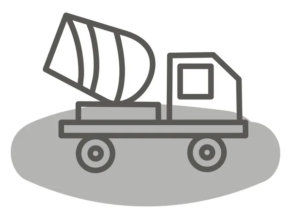 Camión Construcción Ilustración Vector Sobre Fondo Blanco — Archivo Imágenes Vectoriales