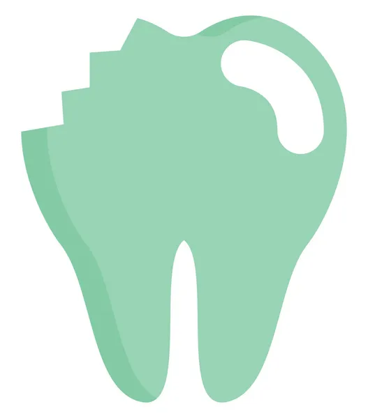 悪い歯 イラスト ベクター 白い背景 — ストックベクタ