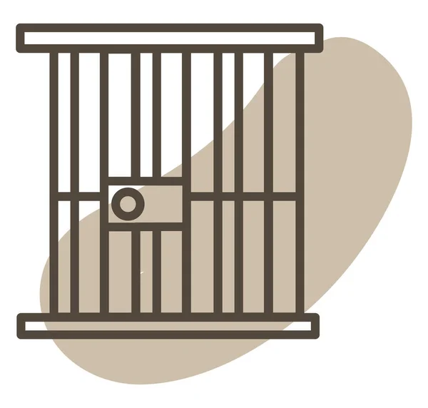 Prisão Criminal Ilustração Vetor Sobre Fundo Branco — Vetor de Stock