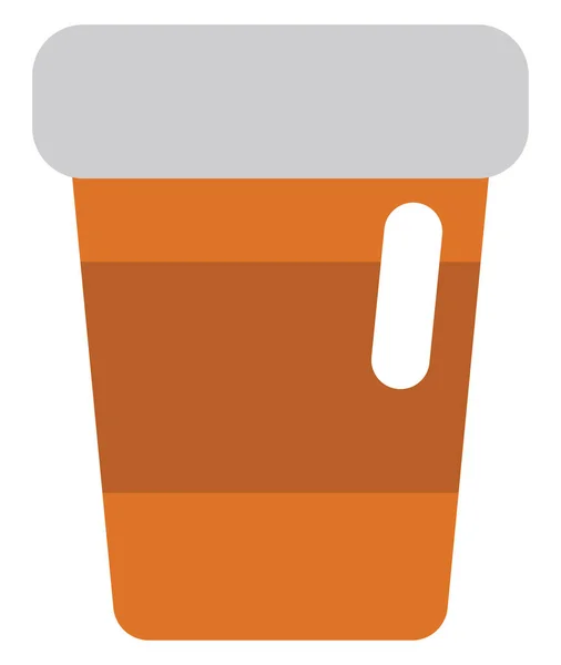 Warme Kop Koffie Gaan Illustratie Vector Een Witte Achtergrond — Stockvector